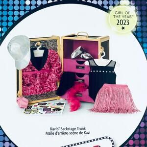 American Girl Kavi's Backstage Trunk & Costumes